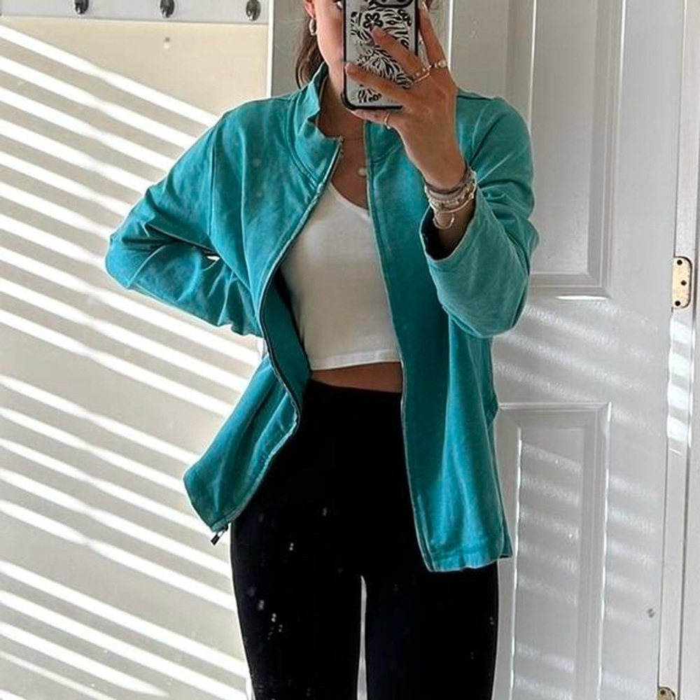 Habitat Teal Zip Up Sweatshirt